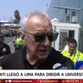 Fossati regresó para ser DT de Universitario: &quot;Estoy feliz&quot;