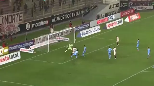 José Carabalí erró el primero de Universitario ante Sporting Cristal / Captura / GOLPERÚ