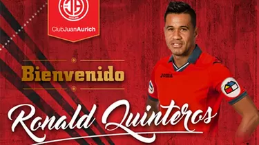 Juan Aurich confirmó el fichaje de Ronald Quinteros por todo el 2017 Juan Aurich confirmó el fichaje de Ronald Quinteros por todo el 2017