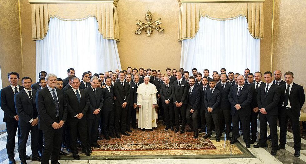 A la cita con el papa Francisco también asistió el Napoli | Foto: AFP.