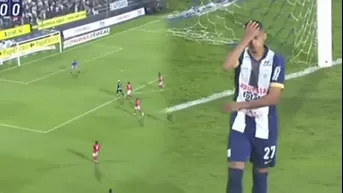 Quevedo quedó solo y no pudo poner el 1-0 de Alianza vs Cienciano