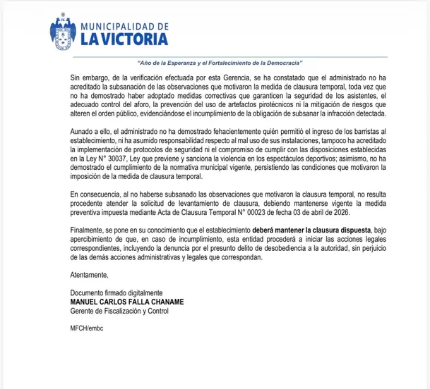 Documento expuesto en las redes sociales de @TigrilloPeru | X