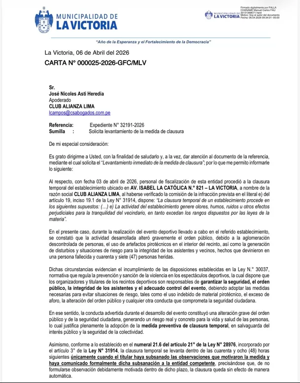 Documento expuesto en las redes sociales de @TigrilloPeru | X