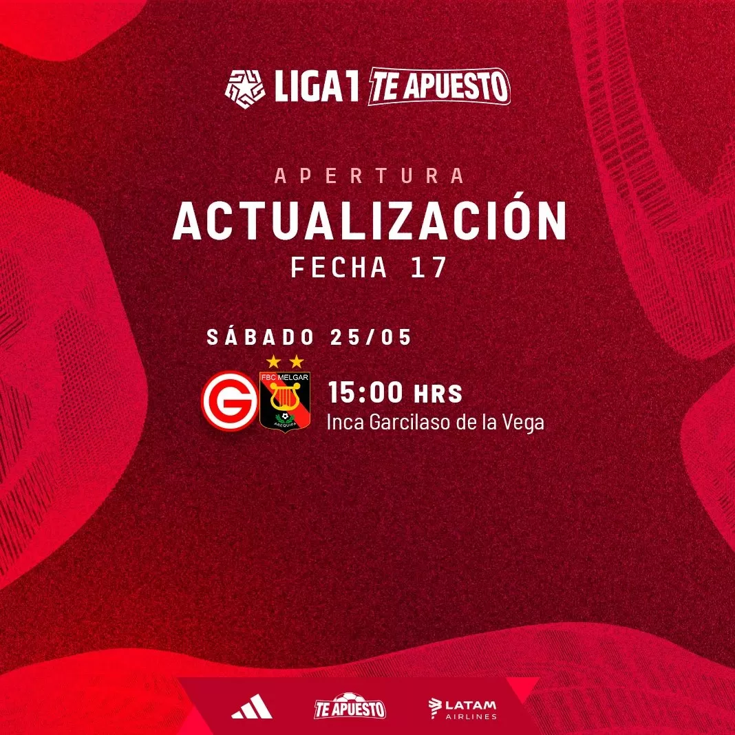 Melgar jugará contra Deportivo Garcilaso a las 3:00 p.m. / Liga 1