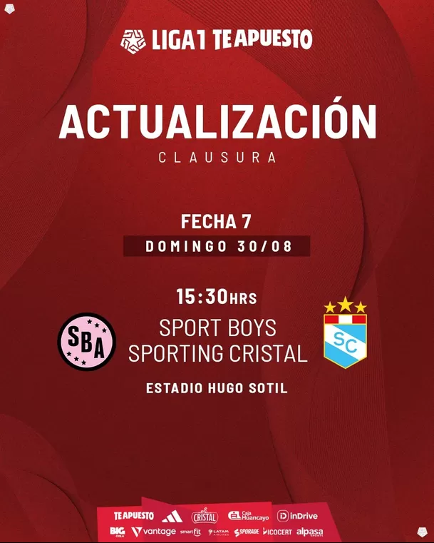 Sport Boys vs Sporting Cristal jugarán por la fecha 7 del Clausura / Fuente: X Liga 1