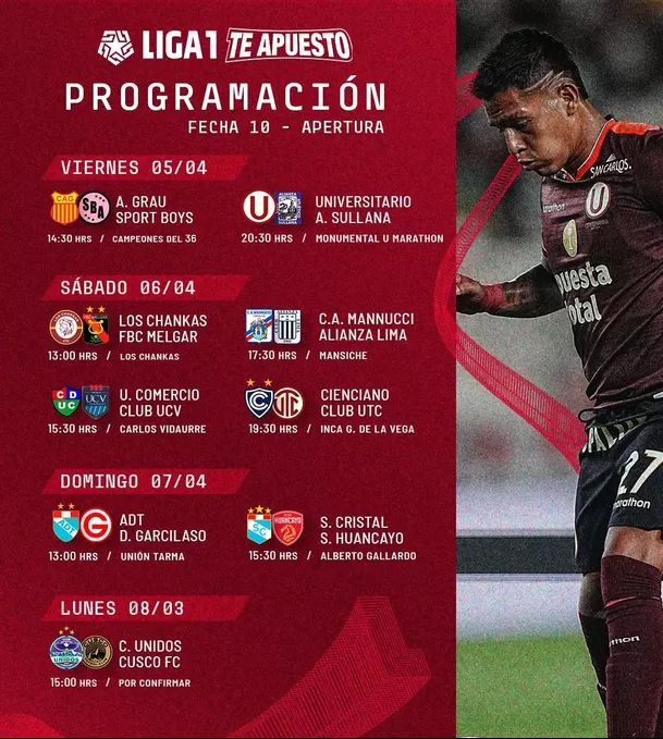 Fecha 10 del Torneo Apertura de la Liga1 2024. | Foto: Liga1