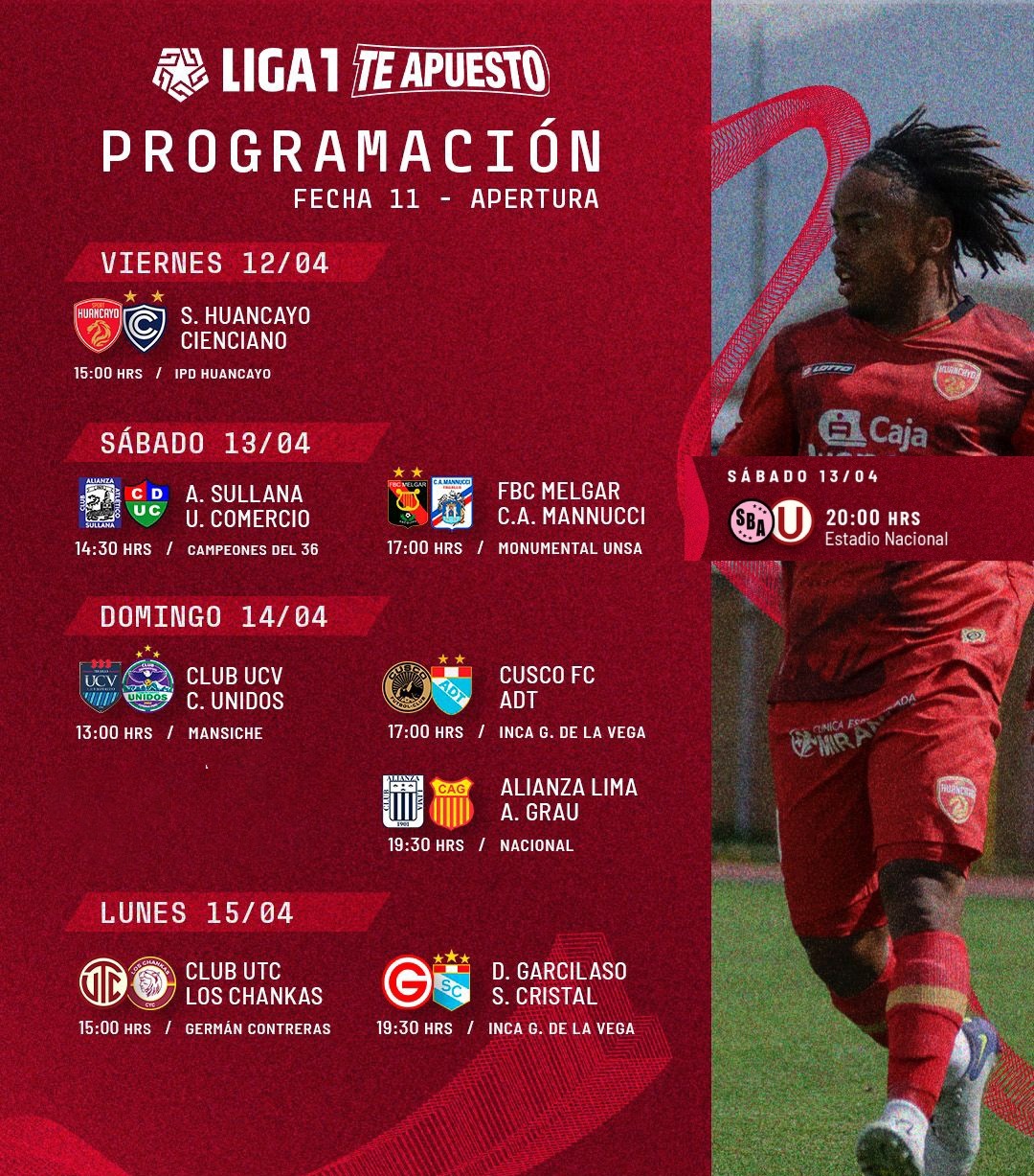 Fecha 11 del Torneo Apertura de la Liga1 2024. | Foto: Liga1.