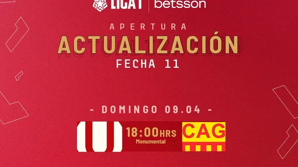 Liga 1: Conoce la programación de la fecha 11 del Torneo Apertura ...
