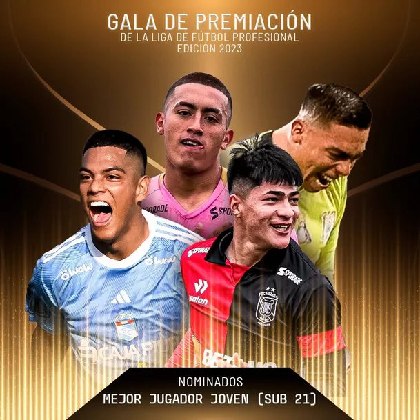 Nominados a Mejor Jugador Joven (Sub-21). | Foto: Liga 1.