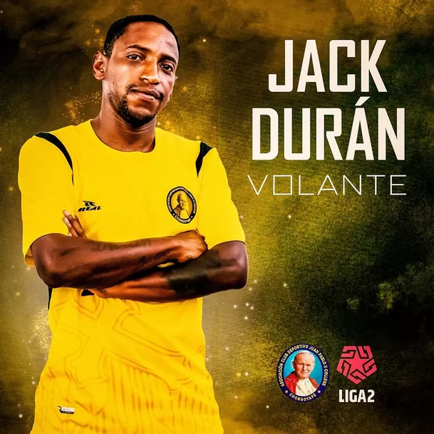 Jack Durán, atacante de 32 años. | Foto: @juanpablochongoyape