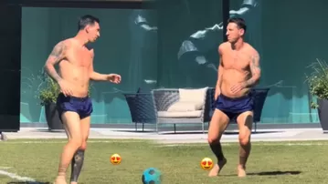 Lionel Messi disfrutó con su balón en el primer día del 2026