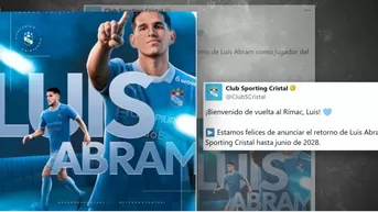 Luis Abram es nuevo jugador de Sporting Cristal hasta el 2028