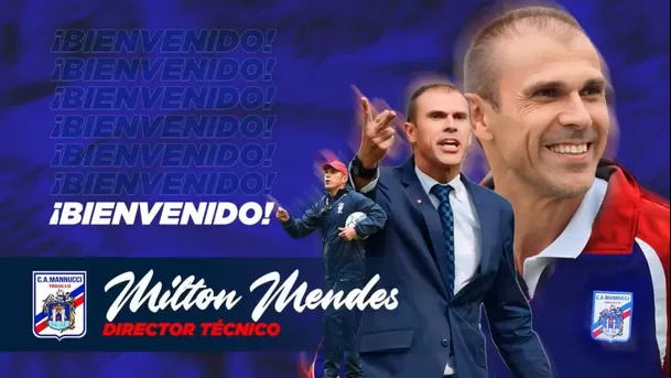 Milton Mendes es el nuevo DT de Mannucci. | Fuente: @camannucci