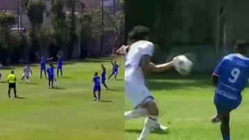 Mannucci reclama polémica mano en el área ante la San Martín en partido de Liga 2
