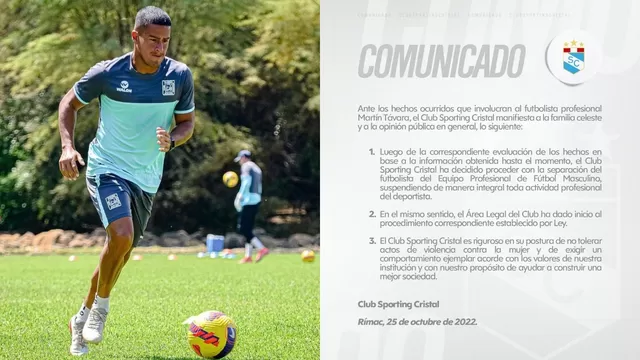 Sporting Cristal separó a Martín Távara por denuncia de violencia. | Video: Canal N