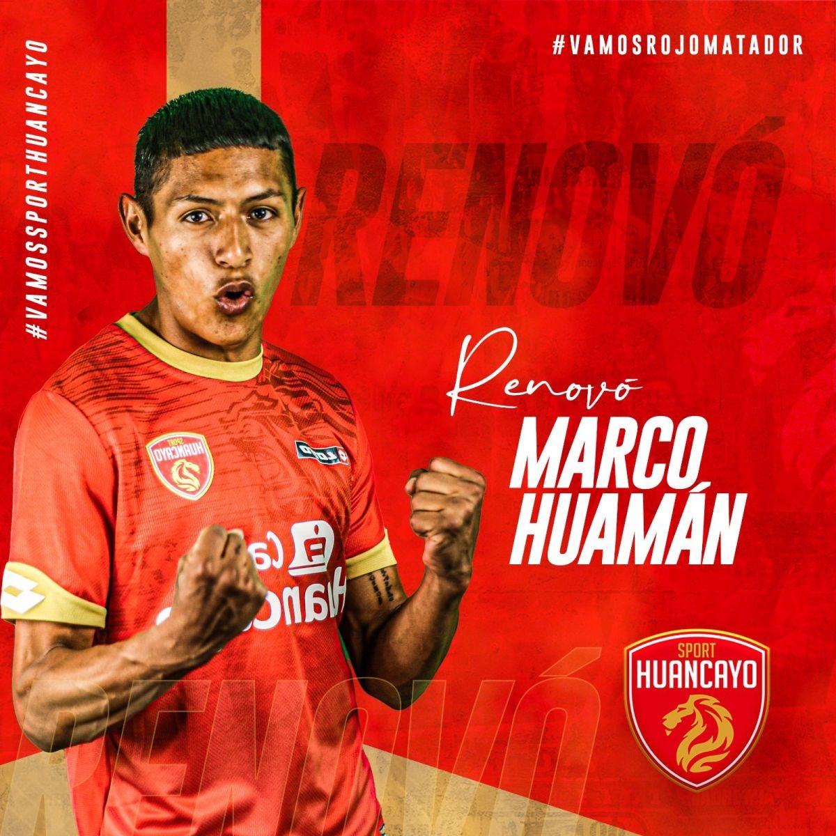 Marco Huamán continuará en el Sport Huancayo. | Fuente: @clubshuancayo