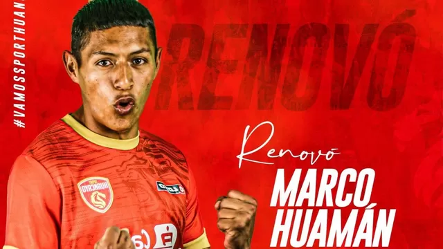 Marco Huamán renovó con Sport Huancayo de cara a la temporada 2024