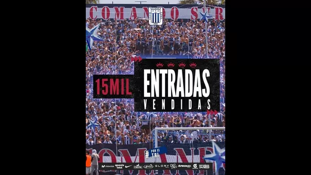 Anuncio de Alianza Lima sobre boletos vendidos