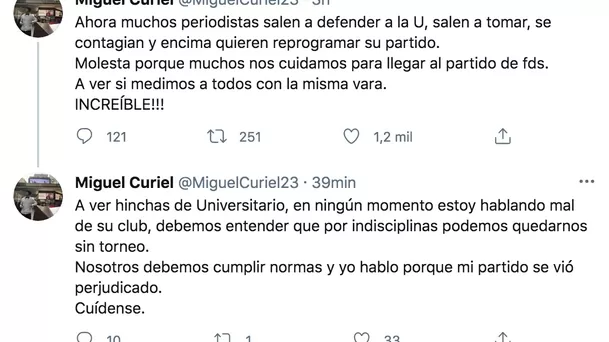 Aquí el comentario de Miguel Curiel en Twitter.