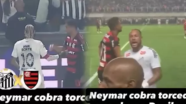 Neymar tuvo un destacado gesto con Danilo en partido de Flamengo vs Santos / AD