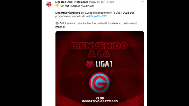 Twitter: Liga de Fútbol Profesional