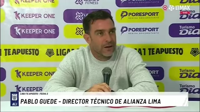 Pablo Guede habló luego del empate entre Alianza Lima y Comerciantes Unidos. (Video: L1MAX)