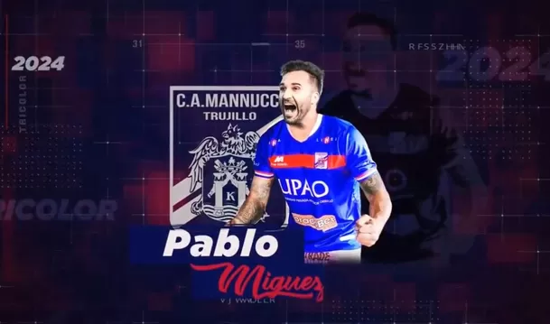 Pablo Míguez es nuevo jugador de Mannucci. | Fuente: @camannucci