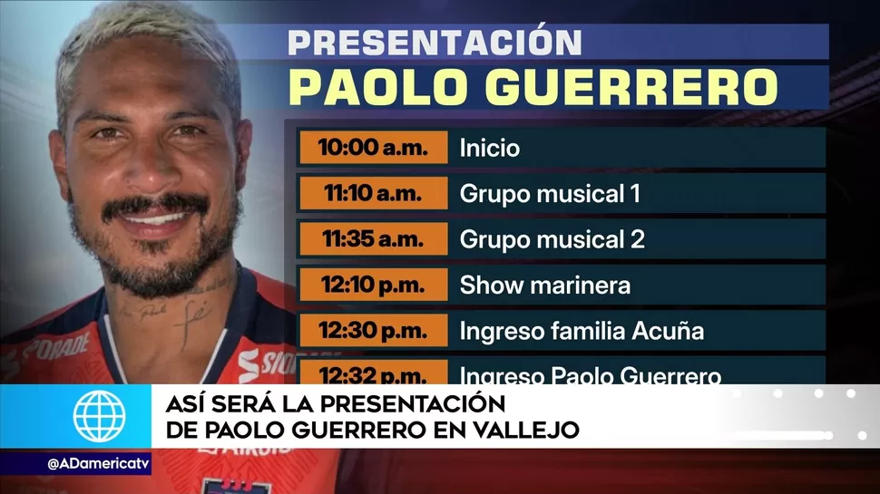 Presentación de Paolo Guerrero en la UCV. | Foto: AD