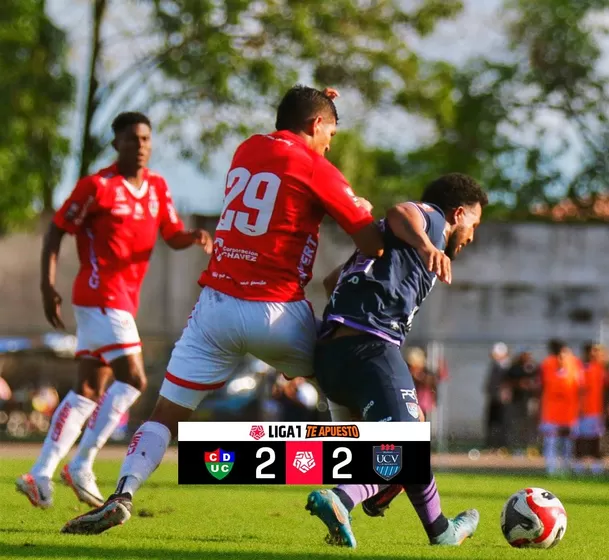 Unión Comercio 2-2 César Vallejo. | Fuente: Liga 1