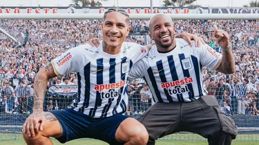 Paolo Guerrero estuvo acompañado por Jefferson Farfán en su presentación en Alianza Lima. | Foto: Alianza Lima.