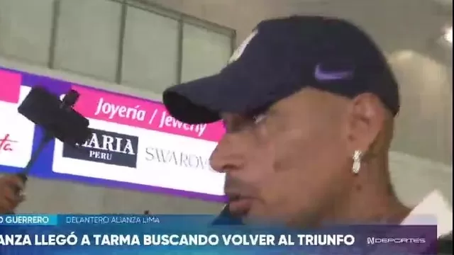 Paolo Guerrero se pronunció previo al partido de Alianza Lima ante ADT en la ciudad de Tarma / Captura / Canal N