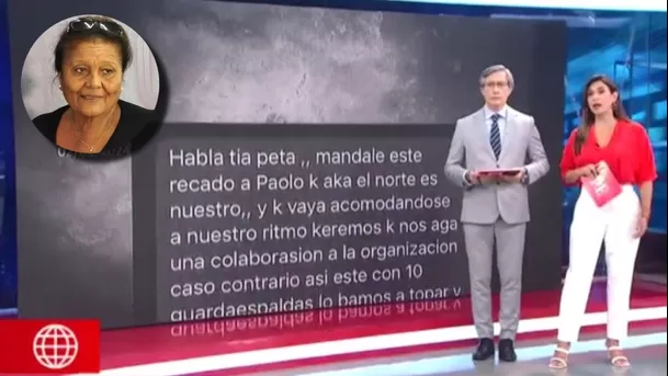 América Noticias mostró los chats extorsivos a la madre de Paolo Guerrero. | Fuente: América Noticias