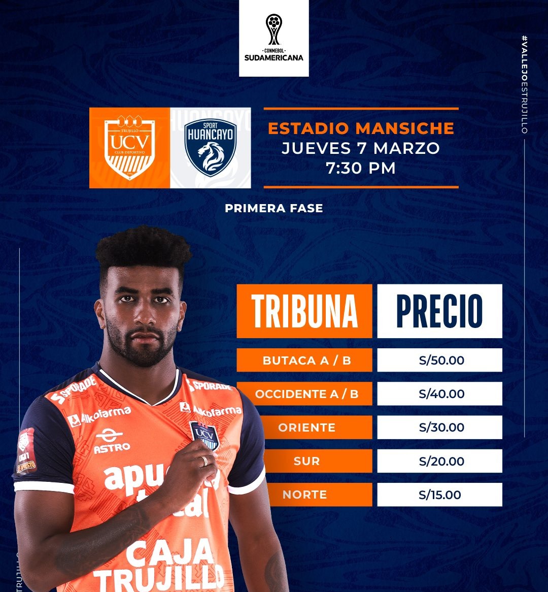 Precios de entradas para el César Vallejo vs. Sport Huancayo. | Foto: UCV.