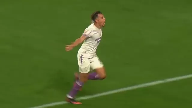 Martín Pérez Guedes anotó el 1-0 de Universitario ante Ayacucho FC por la Liga 1 / Captura / GOLPERÚ