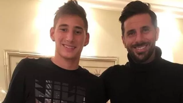Cantoro junto al goleador peruano en Alemania | Foto: Instagram Tiago Cantoro