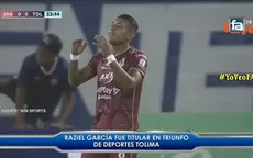 Raziel García estuvo cerca de marcar su primer gol con el Tolima - Noticias de tolima