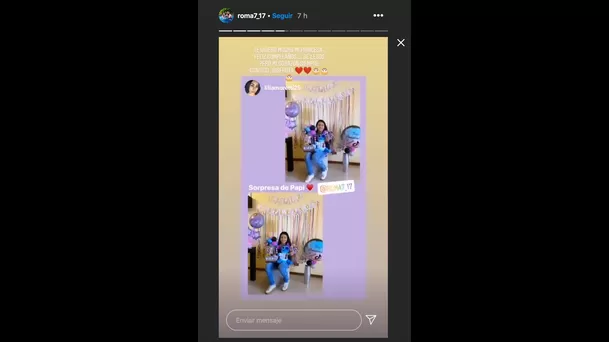 Antonella está contenta con la sorpresa de Reimond Manco | Foto: Intagram.