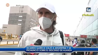 Ricardo Gareca se pronunció sobre el descenso de Alianza Lima