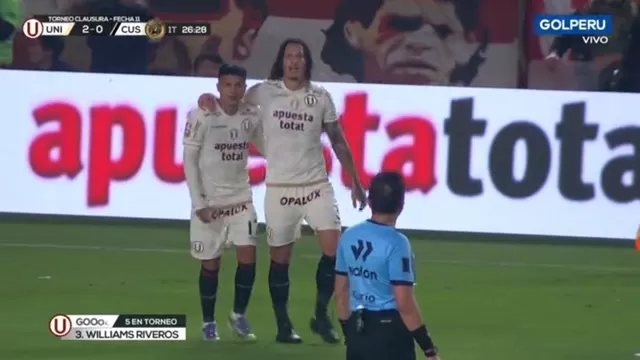 Williams Riveros anotó el 2-0 de Universitario sobre Cusco FC