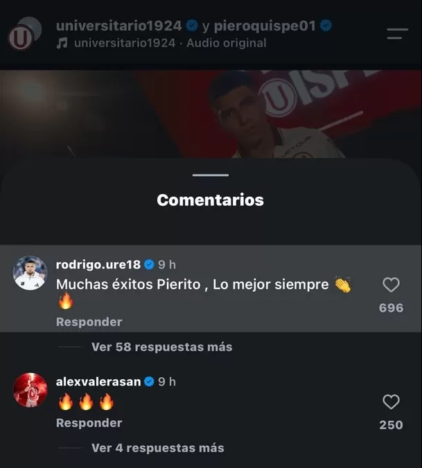 Rodrigo Ureña envió mensaje a Piero Quispe tras fichar por Universitario / Foto: Captura Instagram Rodrigo Ureña envió mensaje a Piero Quispe tras fichar por Universitario / Foto: Captura Instagram