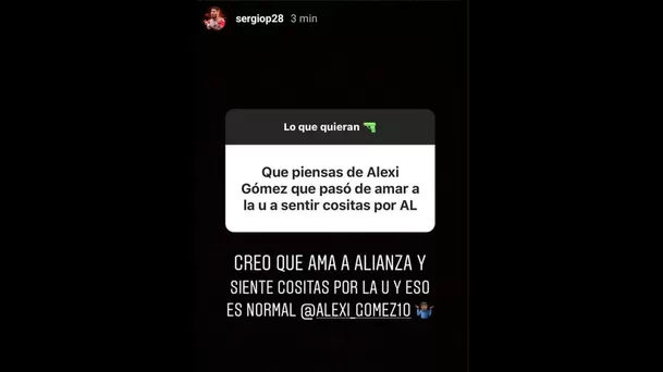 Aquí la respuesta de Sergio Peña en Instagram.