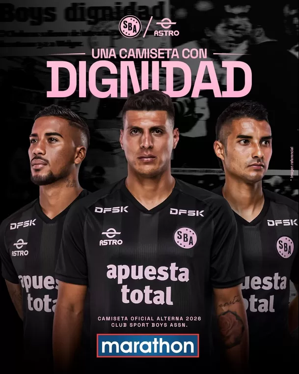 Sport Boys presentó su nueva camiseta alterna para este 2026 / Marathon Sports