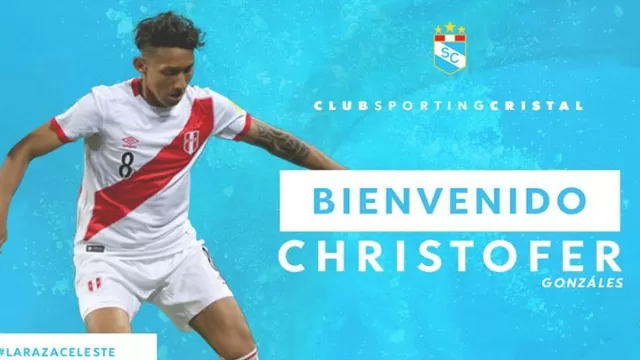 Sporting Cristal anunció a Christofer Gonzales como refuerzo | Foto: Sporting Cristal.
