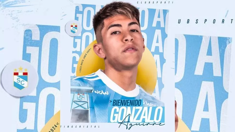 Gonzalo Aguirre de 20 años se suma al equipo de Tiago Nunes. | Foto: Sporting Cristal.