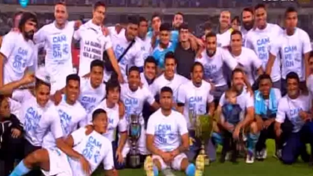 Sporting Cristal celebra el título. Foto y Video: Gol Perú