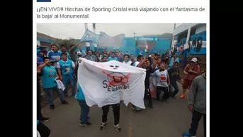 Sporting Cristal: hinchas se burlan de la 'U' con el 'Fantasma de la baja'