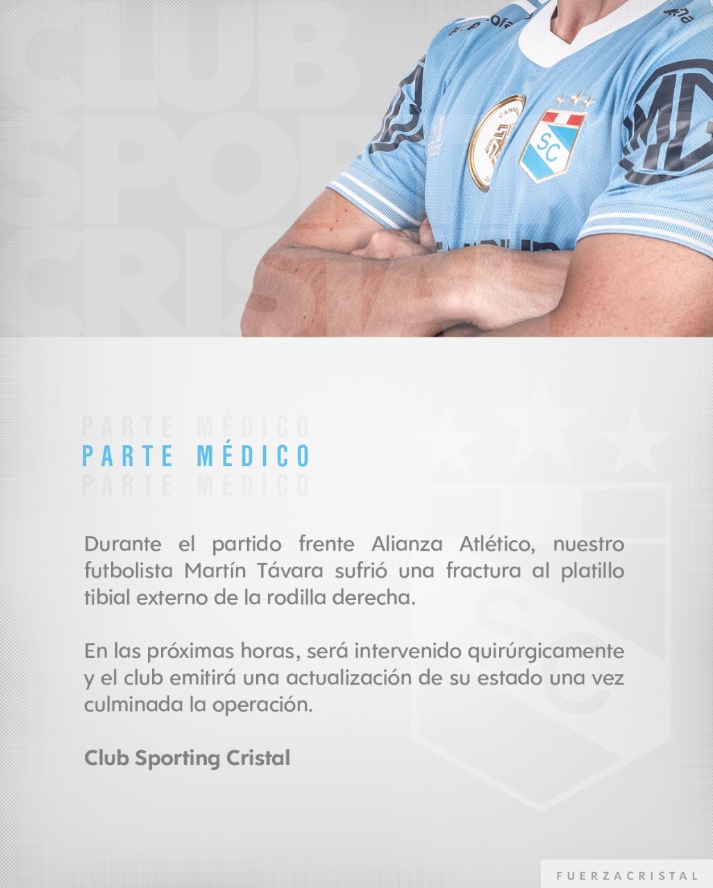 Aquí el comunicado de Sporting Cristal.
