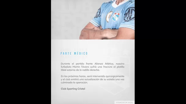 Aquí el comunicado de Sporting Cristal.