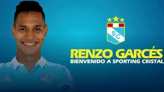 Sporting Cristal oficializó el fichaje de Renzo Garcés por tres años
