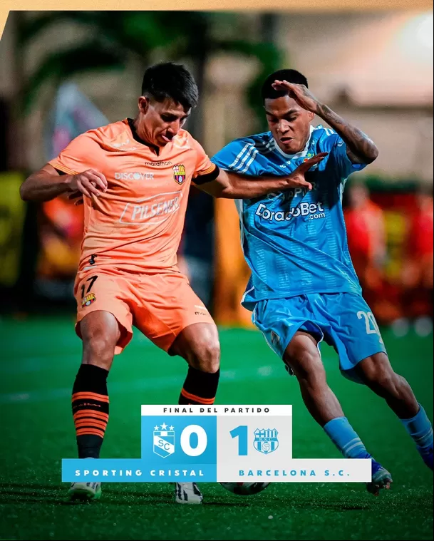 Sporting Cristal 0-1 Barcelona SC. | Fuente: @ClubSCristal